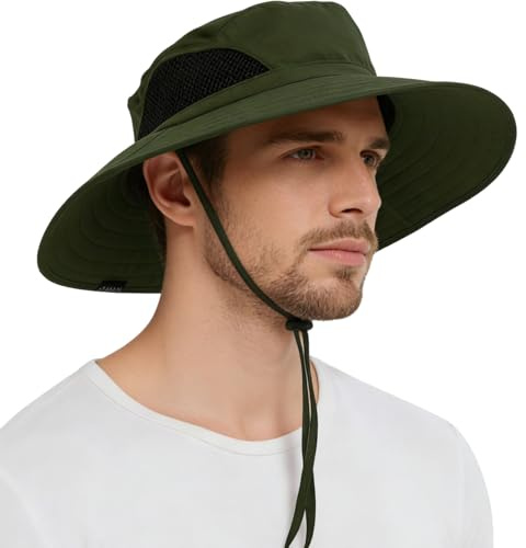 EINSKEY Wide Brim Sun Hat, UPF 50+ UV Protection Waterproof Packable Bucket Hat for Men & Women, Fishing Hiking Beach Garden