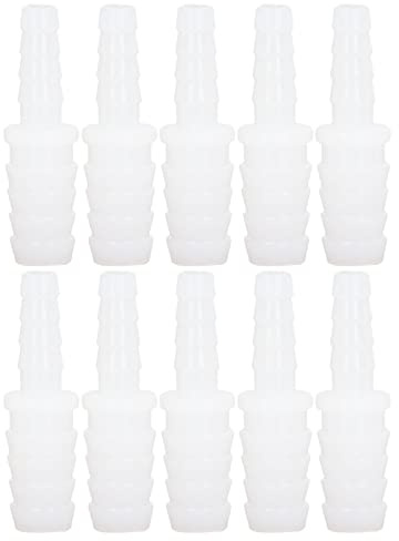 Raccordo per Tubo Flessibile da 10 Pezzi Tubo in PP Tubo Flessibile in Plastica Raccordo per Tubo Flessibile Connettore Barb Riduttore Giunto Dritto Set Kit (Testa di conversione da 6-10 mm)