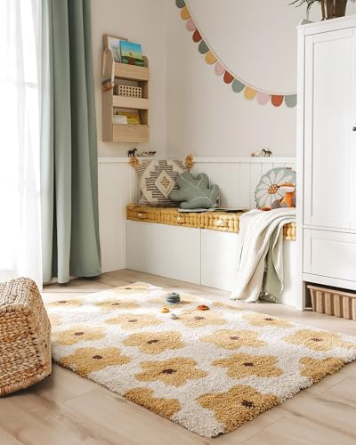 benuta Lytte Kinderteppich Gobi - Gelb 80x150 cm - Kunstfaser - Rechteckig & im Style: Kindermotive, Scandi Living - Pflegeleicht für Kinderzimmer, Wohnzimmer, Schlafzimmer