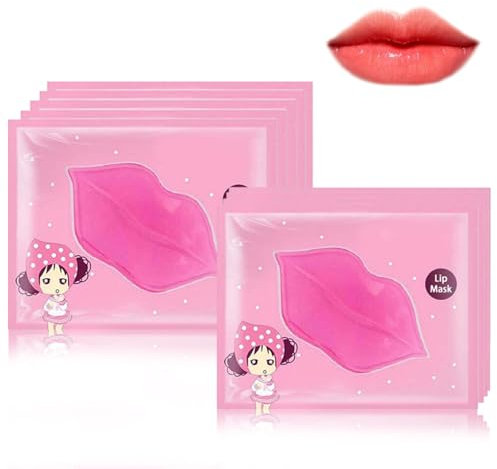 Lip Mask, Patch per Gel Cura delle Labbra, Maschera per le Labbra Idratanti Anti-invecchiamento,Maschera Esfoliante per la Cura Labbra,Maschera per Il Sonno Delle Labbra,Adatto a Labbro a Secco, 15Pcs