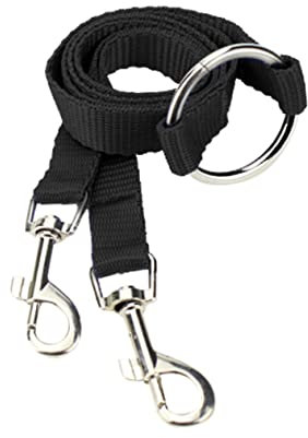 Happyyami Robustes Hunde-zugseil Aus Nylon Mit Doppelter Leine Und Zwei Clips Für Das Gehen Und Die Kontrolle Von 2 Hunden