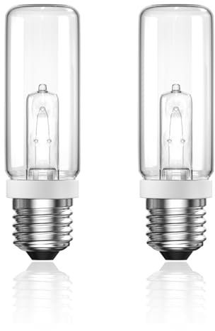 DoRight 150W E27 Röhrenförmige Halogenlampen Glühbirnen Warmweiß 2800K Dimmbar Halogen Leuchtmittel E27 Halogenlampen 2007 Lumen für Studio, Schlafzimmer, Wohnzimmer, Büro 230V 2er Pack