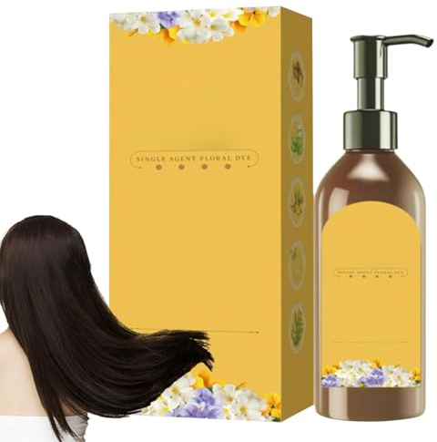 Fizepgo Plant Single Dose Floral Fragrance Dye | Long Lasting Natural Hair Dye Shampoo | Natural Plant Hair Dye - Plant- Hair Dye Shampoo For Women & Men