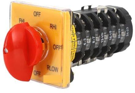 Interruptor de leva universal multiposición for fresadora de 25 A, velocidad de avance y retroceso, SZW25-64D/6