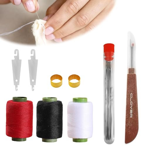 34 PCS Sewing Kit, Multi-Purpose Needle and Thread Kit Accessories, Needles Thread Hand Repair Tools, Sewing Tool Set Gifts for Women, Thread and Needles Set for Adults, DIY,Home, Travel (B02)