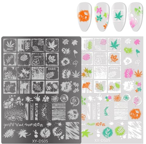 Nails Français Plaques D'estampage Tampons Pochoirs Fleurs Manucure Imprimement Tampon D'art Outil De Papillon