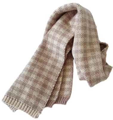 QUXVUIS Écharpe à la mode pour enfants, douce pour la peau, Look soigné, large Application, accessoire indispensable, nouvel an, écharpe en laine pour enfants, Beige