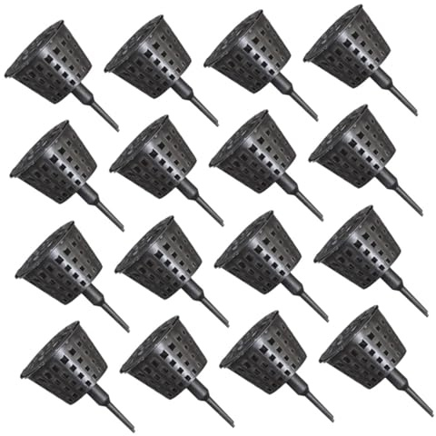 Toddmomy Caja Fertilizante para Bonsáis con Tapa, Grande Negro, 20 Unidades, Macetas de Entrenamiento para Plantas, Jardineras de Plástico para Cultivo y Abono en Jardín