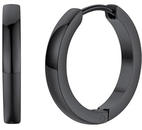 FaithHeart Orecchini da Uomo e da Donna, 16mm Huggie Orecchini a Cerchio, Acciaio Chirurgico 316L, Regalo per Lui, Impermeabile Anti-allergico, Confezione Regalo Inclusa