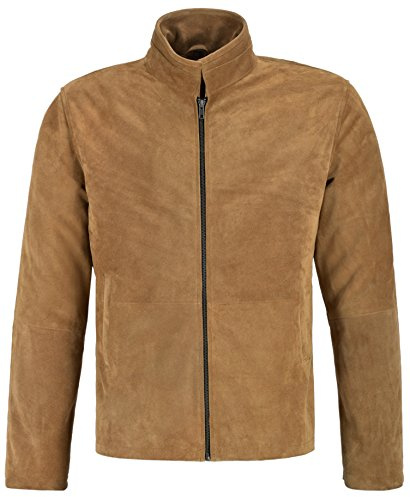 Daniel Craig Men's Camel Brown Real Suede Leather Morocco Movie Specter Boluson Jacket 5917 (L)