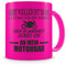 Samunshi® Tasse mit Spruch Ich denke an mein Motorrad Geschenk für Männer Kaffeebecher Kaffeepott neon pink