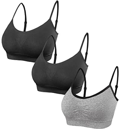 SHEKINI Ladies Comfort Soft Wireless Sleep BH utan bygel Sömlös med avtagbar vadderad kupa Yoga Fitness