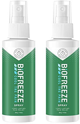 Biofreeze Spray, 118ml X 2, Cooling Spray, Pain Relief Spray, Muscle Pain, Joint Pain Relief, Arthritis, Cold Relief, Powerful, Easy To Use, Freeze Sprays, Pain and Fever