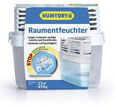 HUMYDRY Deumidificatore Premium 450 g – Protegge ambienti fino a 35 m³ da muffa, condensa e odori alla moda, regola l'umidità elevata, facile da usare