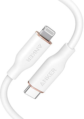 Anker PowerLine III Flow, USB C to Lightning Cable for iPhone 14 Plus 14 14 Pro Max 13 13 Pro 12[MFi Certified, 3ft, Cloud White] Supports Power Delivery, Silicone Cable