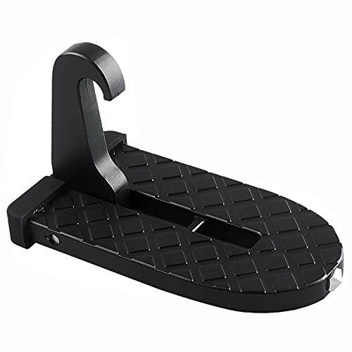 Auto Pedal Türstufe, 1 Stück Klappleiter Fußrasten, Türstufe Klappleiter Fußrasten, Aus Aluminiumlegierung, Leicht Zugängliches Dach, Autoteile zum Reinigen des Dachs (Schwarz)