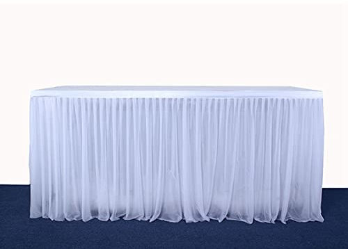 LUMoony 275 * 76CM Tüll Tischrock Tischdecke Tütü DIY Tüll Tischrock Tischröcke Tisch Tüll Tischdekoration Tischrock Tischröcke Party Deko Für Hochzeit, Geburtstag, Candy Bar, Weihnachten