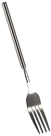 Stainless Steel Dinner Fork, BBQ Adjustable Telescopic Fork Extendable Fork Long Fork Toasting Fork Extending Fork Extra Long Fork Extended Dinner Fruit Dessert Fork