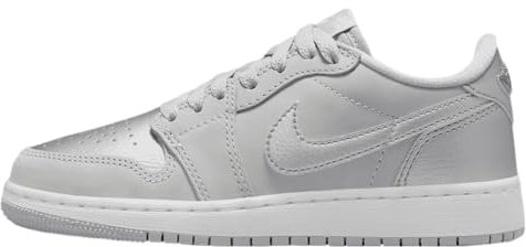 Jordan Big Kid's 1 Retro Low OG Neutral Grey/Metallic Silver (CZ0858 002), Neutralgrau/Metallic-Silber, 6 Big Kid