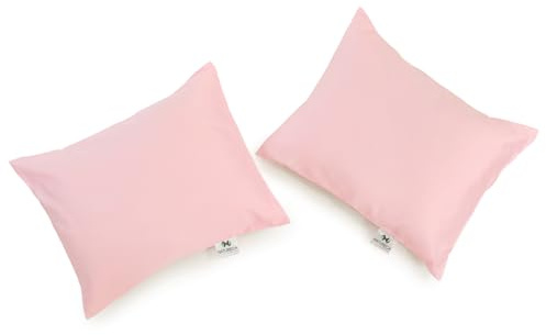 NATURECA Set di 2 federe per cuscini per neonati, 100% raso di cotone, per bambini, 30 x 40 cm