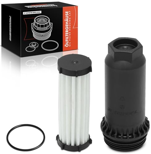 Frankberg 1x Boîtier de Filtre à Huile avec Bague d'étanchéité avec Couvercle de boîtier Compatible avec Focus II DA DP HCP K.u.g.a I Mondeo IV Turnier BA7 C-Max DM2 Galaxy CK Remplacer# 7M5R6C631AD