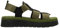 Fly London Damen SAMB245FLY Sandal, Black/Army Green/Army Green, 38 EU