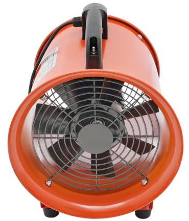 Ventilador de construcción, ventilador industrial portátil, ventilador axial con manguera de 10 m, manguera de 3900 m³/h, ventilador axial de 68 dB, nivel de dispositivo, ventilador industrial IP44,