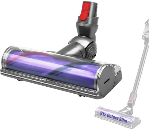 Elektrische Bürste für Dyson V12 Detect Slim, Ersatzteil Direktantrieb Reiniger Kopf Bodendüse für Dyson V12, Zubehör TurboBürste für Hartboden und Teppiche