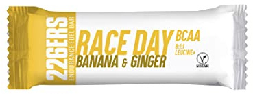 226ERS Race Day Bars, Barrita Energética Veganas, Energy Bars Sin Gluten, Plátano y Jengibre - 1 barra x 40 g