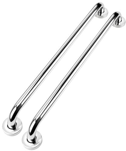 YF Bathroom Safety Grab Bar, Stainless Steel (2-Pack) Shower Grab Handle Security Grab Handrail for Bathtub, Shower, Toilet, 60 cm