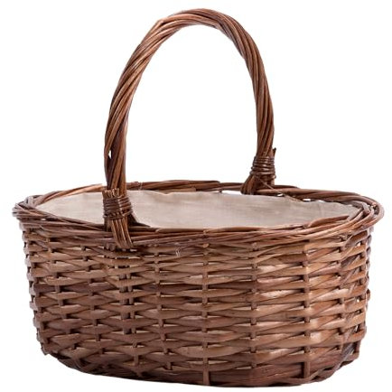 Wicker Wedding Flower Girls Basket Easter Egg Hunting Toy Shopping Gift