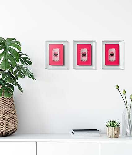 Wackadoo Bilderrahmen pure the Set Kristallklare Acryl Rahmen in 3D Optik Design Bilderrahmen Set Bilderrahmen collage wanddeko (pure the Set 3)