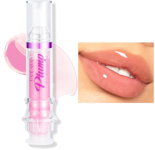 Erinde Lip Plumper Gloss, Natural Spicy Lip Plumping Booster, Ultra-Hydrating & Nourishing Plump Lip Plumper, Glossy Finish Fuller Lip Plumping Oil for Women Girls, 01#