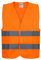 PROOF COMFORT & SAFETY Gilet De Sécurité Orange Gilet De Voiture Haute Visibilité Avec Bandes Réfléchissantes Pour Adultes Conducteurs Travailleurs Constructeurs 1 Pièce Taille XXL