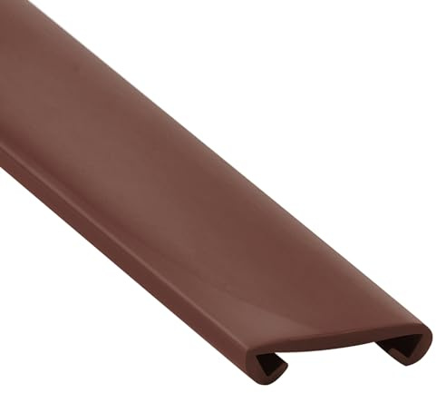 PVC, ringhiera per scale, corrimano, corrimano in plastica, profilo per ringhiere in gomma, corrimano, protezione, 40 x 8 mm (marrone - 5 m)