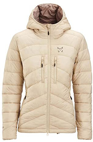 ALTUS Elbrus W Chaqueta de pluma | Chaqueta de trekking | Repelente al agua | Transpirable (FR/ES, Letras, L, Regular, Regular, Champán)