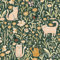 CiCiwind Selbstklebende Tapete Grün Blumen Tapeten 41×300cm Gelbe Blume und Katze Muster Tapete Verdickung Möbelfolie Selbstklebend Wohnzimmer Schlafzimmer Kinderzimmer Vinyl Klebefolie