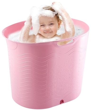 Babybadewanne, Hochtemperaturbeständige Babybadewanne, tragbarer Baby-Badeeimer, Reise-Badezubehör