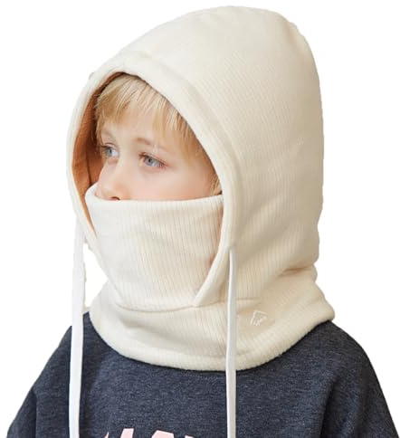 YAMEE Balaclava för barn med mask för varmt skydd mot kyla, vintermössa för barn, vindskydd med halsvärmare, balaclava för barn, justerbar, skidmask, ansiktsvärmare för pojkar, flickor från 4–10 år,