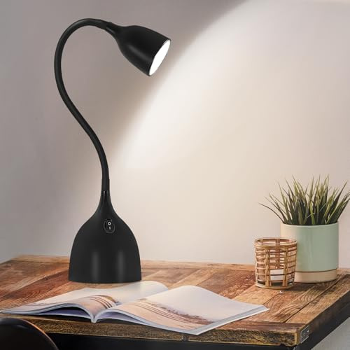 GyroVu Lampe de Bureau LED Réglable - Lampe de Lecture avec Cou Flexible pour Étudiants, Protection des Yeux & Éclairage Doux - Idéal Dortoir Universitaire