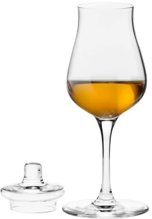Krosno | Bicchiere da degustazione per whisky e scotch | Capacità 110 ml | Collezione di aromi Perfect Serve | Per degustazione | Fatto a mano | Con coperchio in vetro | Cristallo senza piombo