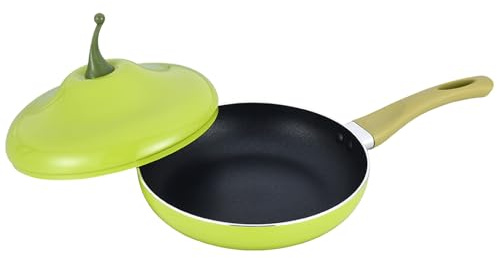 Kastrull med lock, non-stick grönsaksfruktkastrull, kokott med lock | för induktion spishäll stekning matlagning gryta mjölk soppa