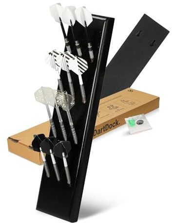 Dartpfeilhalterung DartDock aus massivem Holz für 12 Dartpfeile in Braun