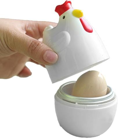 Cocedor de huevos en el microondas - Cómodo recipiente, máquina escalfadora de huevos, hornillo rápido, cúpula Peer Cocinar El Desayuno | Vaporera rápida Microondee Antiad