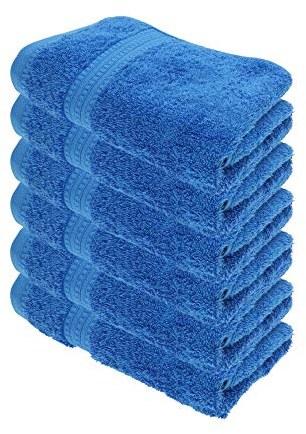 Julie Julsen® Bio Handtuch-Set, 6 Handtücher in 32 Farben erhältlich weich und saugstark Royalblau 50x100 cm