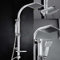 Duschsystem Duschset Brausegarnitur mit Duschkopf eckig Handbrause Badewanne Regendusche Edelstahl Duschsäule Höhenverstellbare Duschstange für Badzimmmer