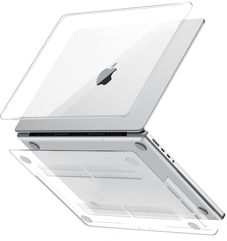 GPXIIZ Hülle Kompatibel mit MacBook Pro 14 Zoll 2026 M5 M4 M3 M2 M1 Pro/Max Schutzhülle 2025-2021 A3426 A3427 A3434 A3112 A3185 A3401 A2918 A2992 A2779, Ultradünne Snap Case Cover 14,2, Kristallklar