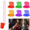 SLTAXAR 12 Stück Schnapsglas zum Umhängen 30ml Schnapsglas mit Kette Bunte Partybecher mit Kette Schnapsgläser Zum Umhängen Shotgläser zum Umhängen Lustig für JGA Party Schnapskrug Bachelorette Party