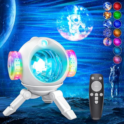Astronauta Proiettore Stelle Cielo Soffitto - Skylight Proiettore Planetario con Telecomando, Lampada Aurora Boreale RGB per Bambini, Adulti, Natale, Feste, Camera da Letto