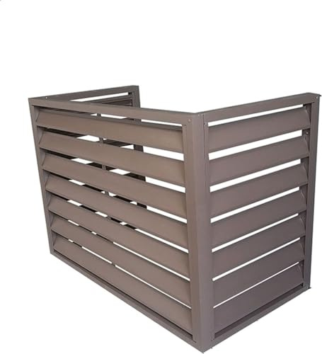 Recinzione del Condizionatore d'Aria, Coperture del Radiatore, Design Antivento Antigrandine Resistente all'Acqua, Recinzione per Nascondere Il Condiziona, Brown, 100 * 50 * 70cm/40 * 20 * 28in